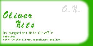 oliver nits business card